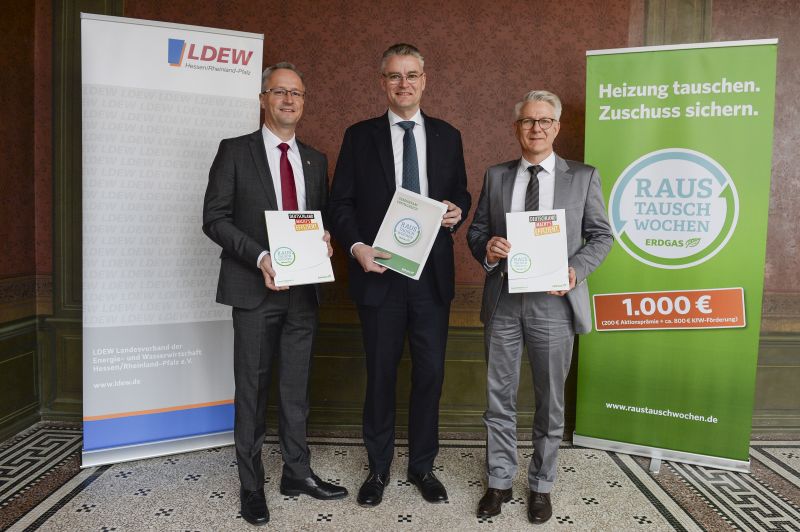 MdL Heiko Kasseckert, LDEW-Vorsitzender Dr. Constantin Alsheimer, MdL Dirk Landau